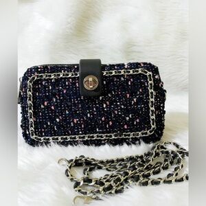 Zara tweed crossbody small purse like new